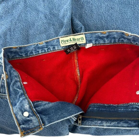 Plow And Hearth Vintage 90s Polartec Fleece Lined Jeans High Rise Size 8 Warm - Picture 3 of 10